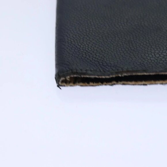 CHANEL COCO Mark Note Cover Calf Skin Black CC Auth bs16686 - Picture 12 of 16